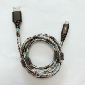 Svítící PU kůže Rychlé nabíjení kulatý hliníkový kryt USB kabel pro micro USB, typ C, nabíjení blesku iPhone a synchronizace