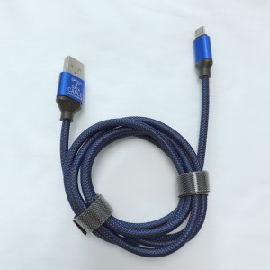 Nabíjení kulatého hliníkového pouzdra USB kabelu pro micro USB, typ C, nabíjení blesku iPhone a synchronizace