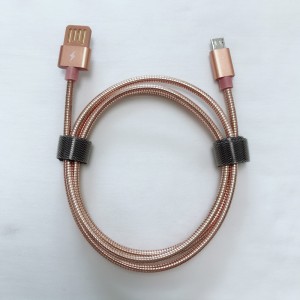 Dual Face USB 2.0 Metal Tube kabel Nabíjení kulatého hliníkového pouzdra Micro na USB 2.0 datový kabel