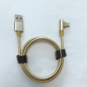 Kabel USB 2.0 Metal Tube Nabíjení kulatého hliníkového pouzdra Kabel USB pro micro USB, typ C, nabíjení a synchronizace blesku iPhone