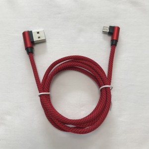 Pletený datový kabel Rychlé nabíjení kulatý hliníkový kryt USB kabel pro micro USB, typ C, nabíjení blesku iPhone a synchronizace